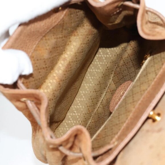 GUCCI Bamboo Backpack Suede Brown Gold 003 main image 9
